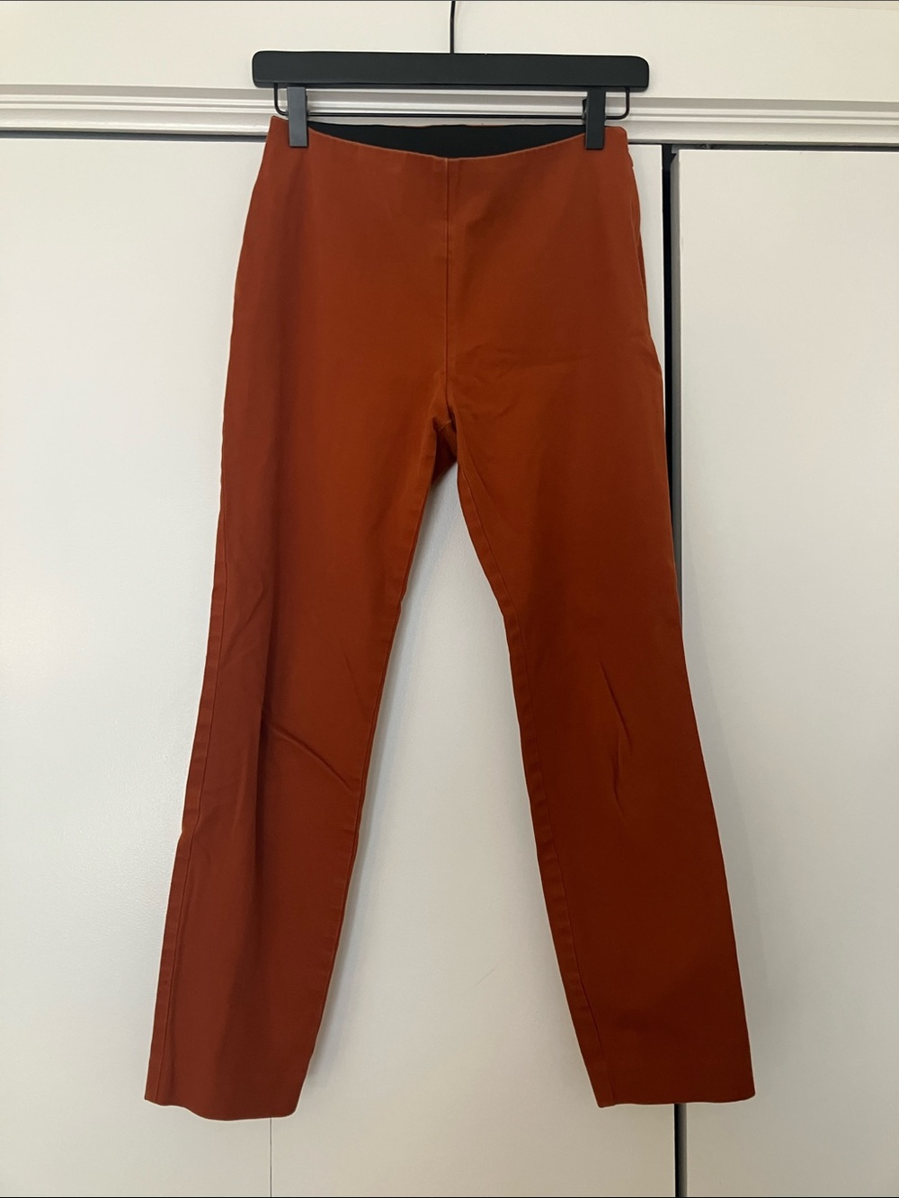Rust cropped dress pants